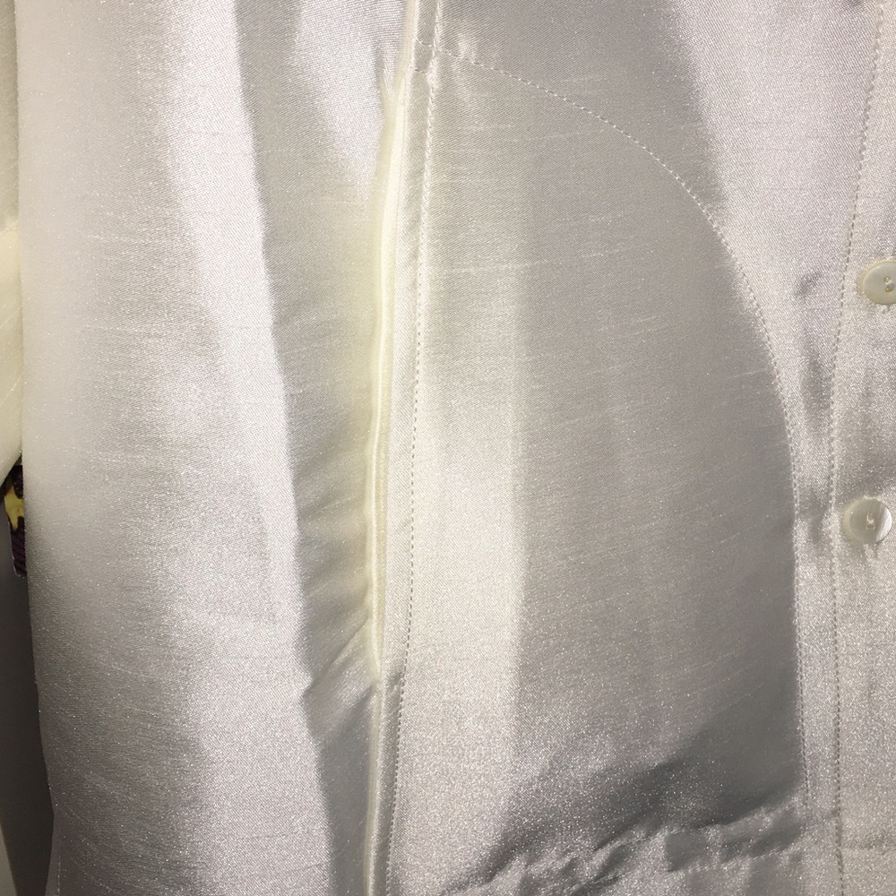 Linea by Louis Dell'Olio Faux Shantung Band Collar Shirt Shacket - Picture 3 of 13